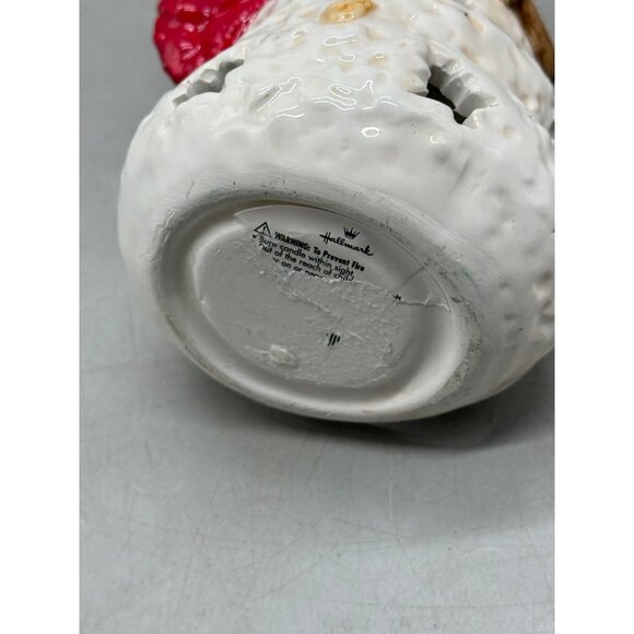 Hallmark Christmas Ceramic Snowman Tealight Candle Holder 6" Tall Used READ - Picture 8 of 8